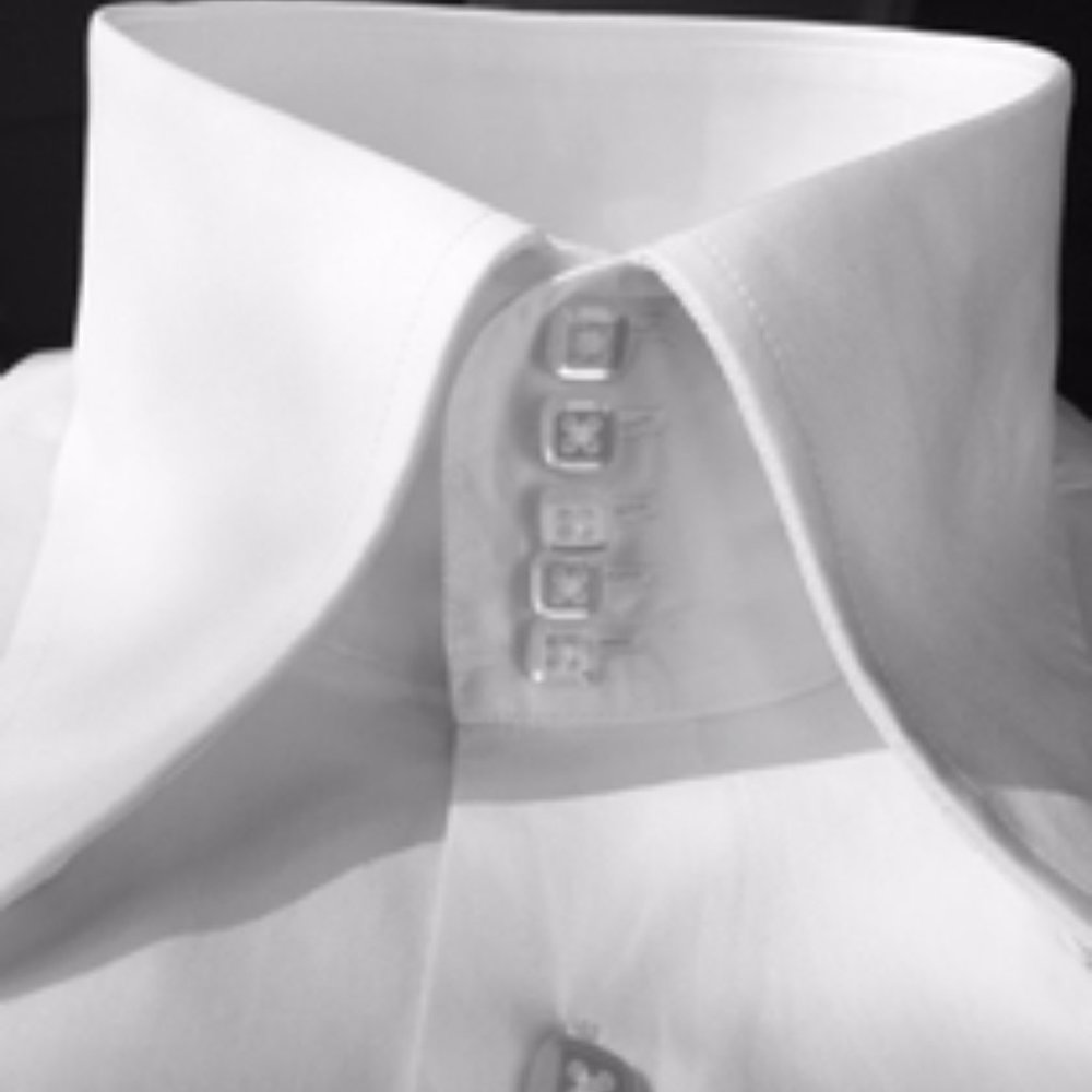 MorCouture White Centipede High Collar Shirt